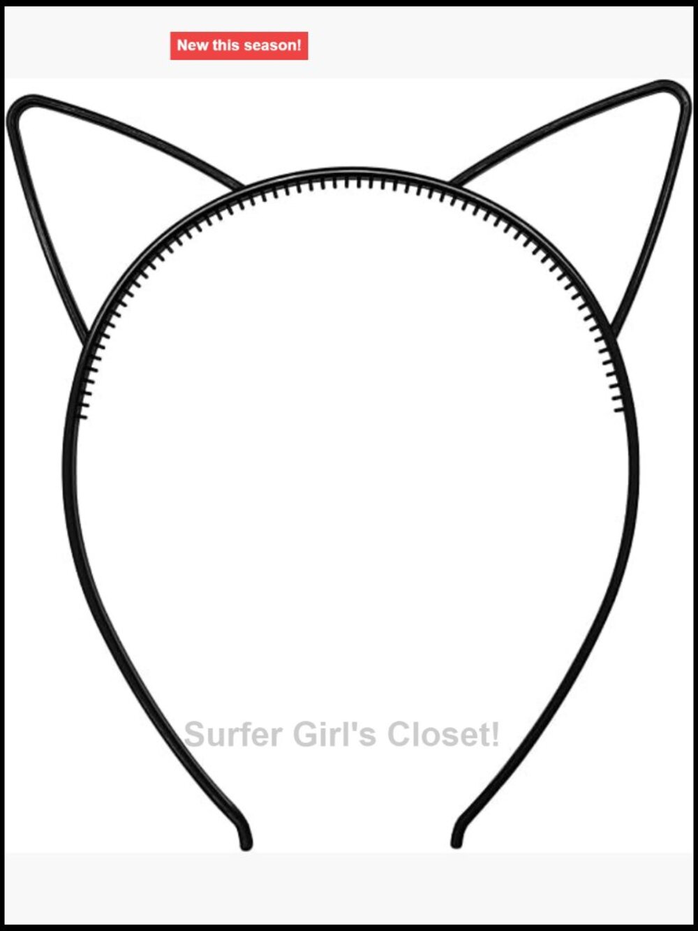 Black Cat Ears Headband Halloween Cosplay Costume Accessory Women Girls